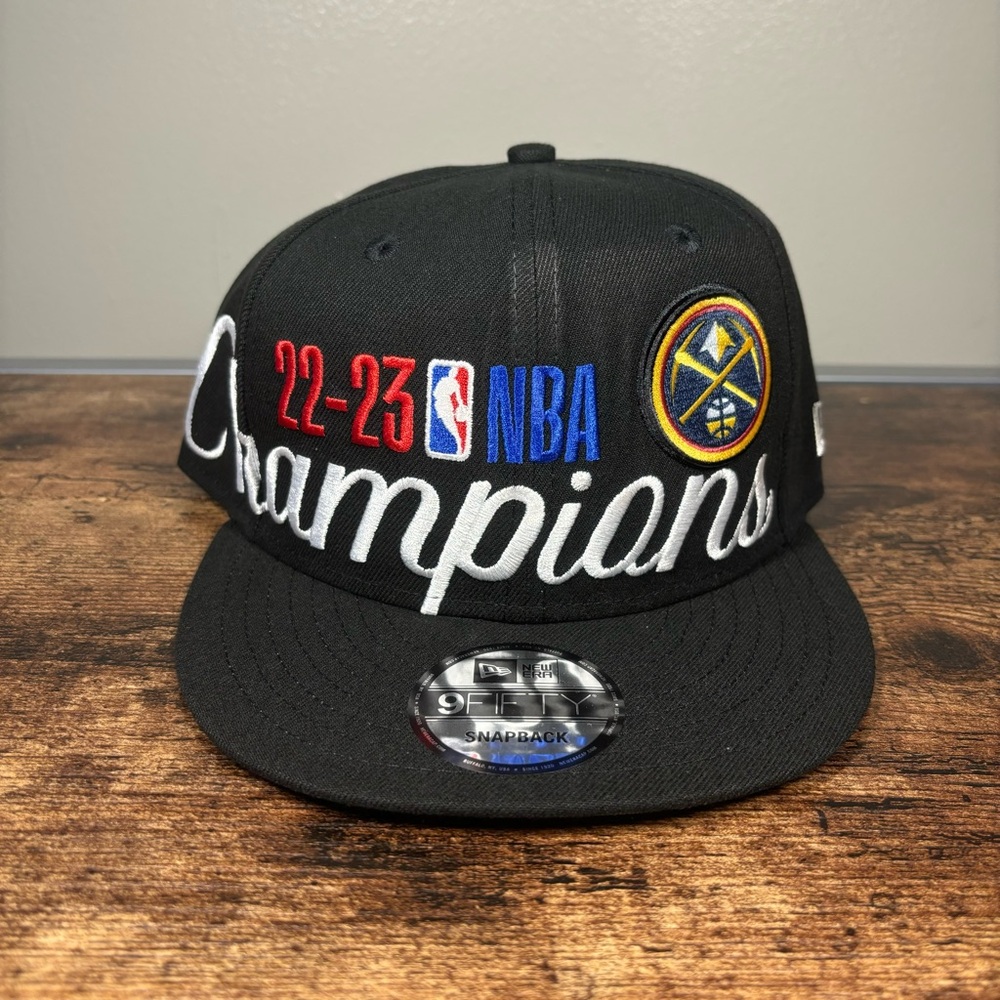 New Era 9fifty Denver Nuggets 22-23 NBA World Champions Black Snapback Cap Hat
